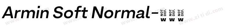 Armin Soft Normal字体转换